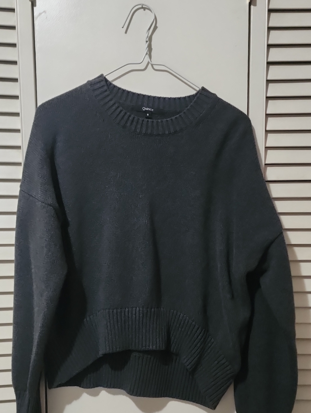 Charcoal Grey Quince 100% Cotton Sweater